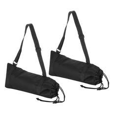 Front. Unique Bargains - Tripod Case, 2pcs Nylon Padded Bag with Handles for Light Stands, 35cm - Black.