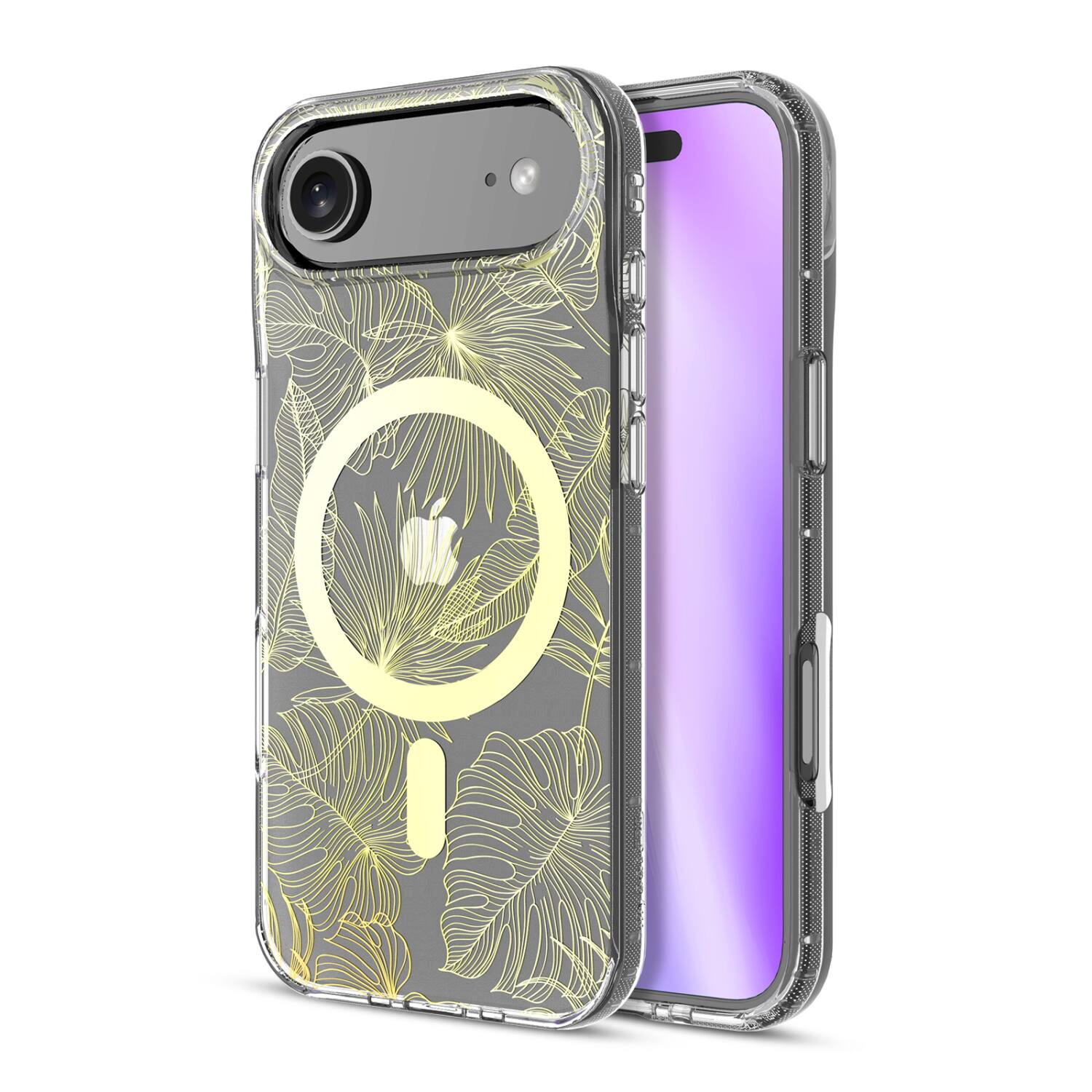 Front. Mybat Pro - MyBat Pro Mood Series MagSafe Case for Apple iPhone Air 6.5''- Botanical - Clear.