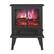 Left. Ihomeadore - 14-inch Black Free standing Electric Fireplace with Flame Effect and Two heat settings - Black.