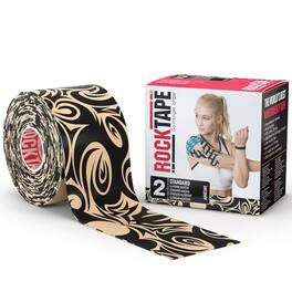 RockTape - Standard Regular Athletic Tape, Black Logo - Logo Black