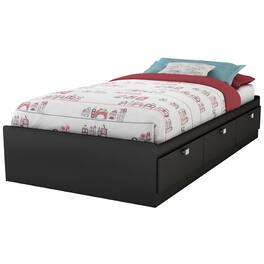 Hivvago - Twin size Platform Bed with 3 Storage Drawers - Black