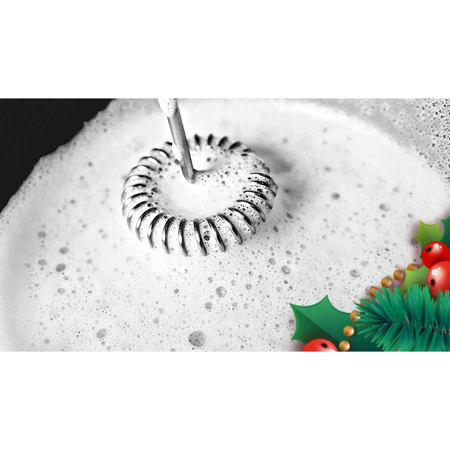 Alt View 1. Zulay Kitchen - Zulay Kitchen Powerful Milk Frother Handheld Foam Maker for Lattes by Milk Boss - Xmas Tree.