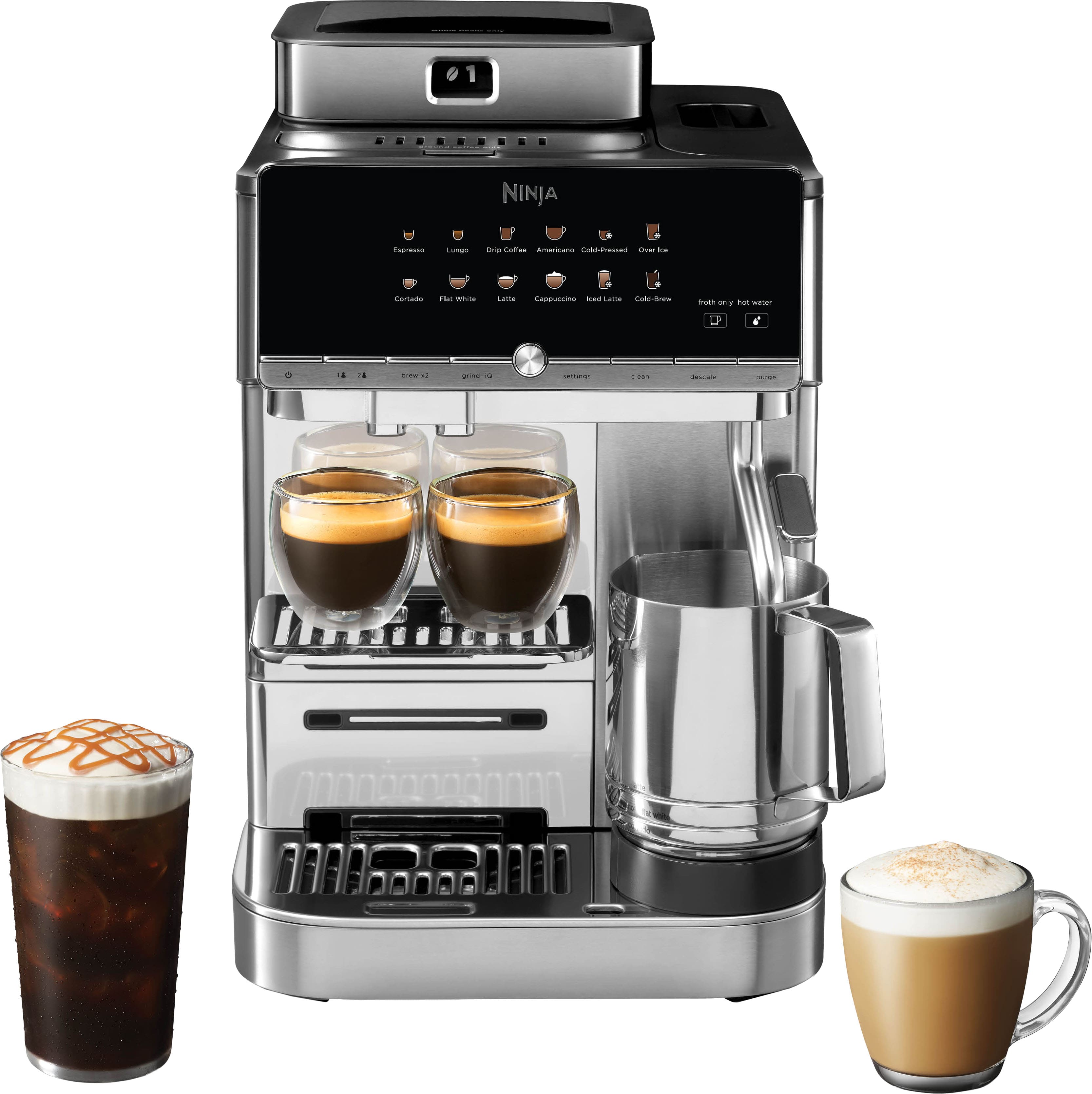 Ninja - AutoBarista Pro Fully Automatic Espresso Machine - Stainless Steel