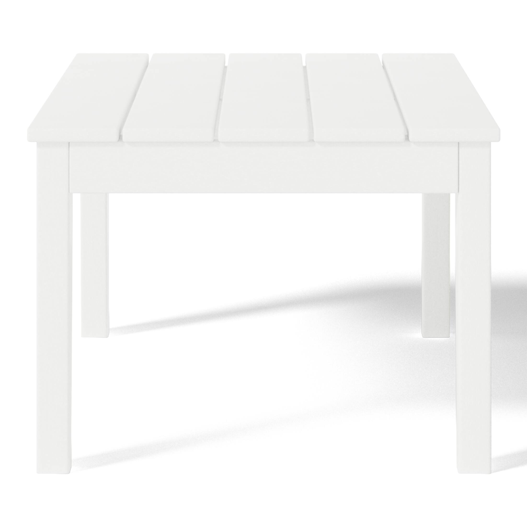 Back. WestinTrends - WestinTrends Malibu Low Outdoor HDPE Patio Rectangle Coffee Table - White.