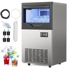 Mirfee - Commercial Ice Machine ,Industrial Ice Maker,Ice Ready in 8-15min,Supports Timed Reservations - 100LBS/24H