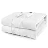 Front. Costway - Costway 76" x 54" Heated Mattress Pad Full Size Machine Washable Electric Bed Warmer - White.