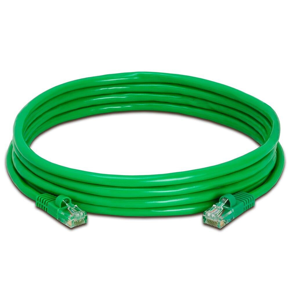 Angle. Cmple.com - Cmple - Cat5e Ethernet Cable 10 ft, 350 MHz UTP Cat 5e Ethernet Patch Cord, 1Gbps Network Lan Cables, RJ45 - Green - Green.
