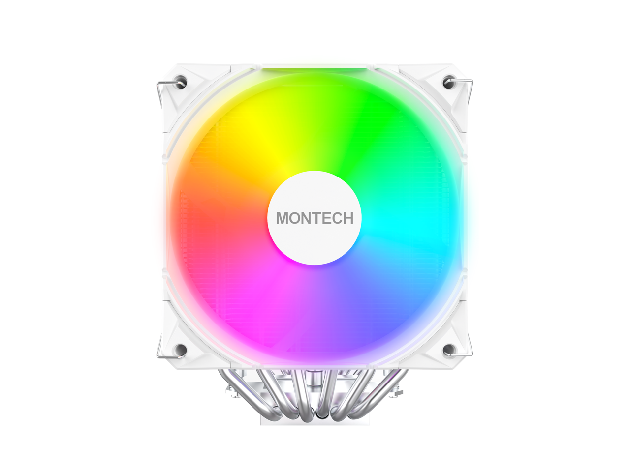 Alt View 1. Montech - MONTECH NX600 ARGB Dual-Tower Cooler | 6 Heatpipes, White | LGA1700/1851, AM5 - White.