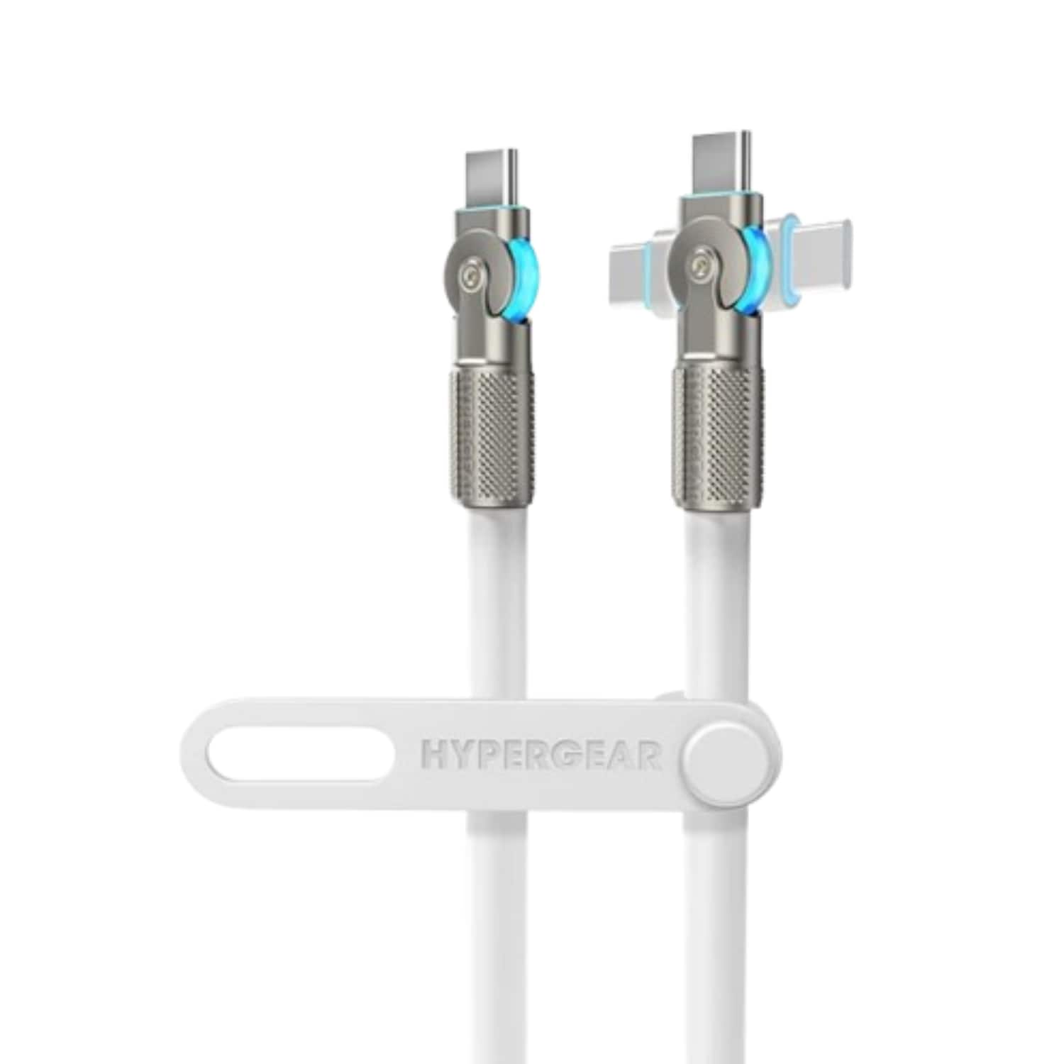 Stock Preferred - 12ft Chunky180° 100W USB-C to USB-C Fast Charge Cable - White