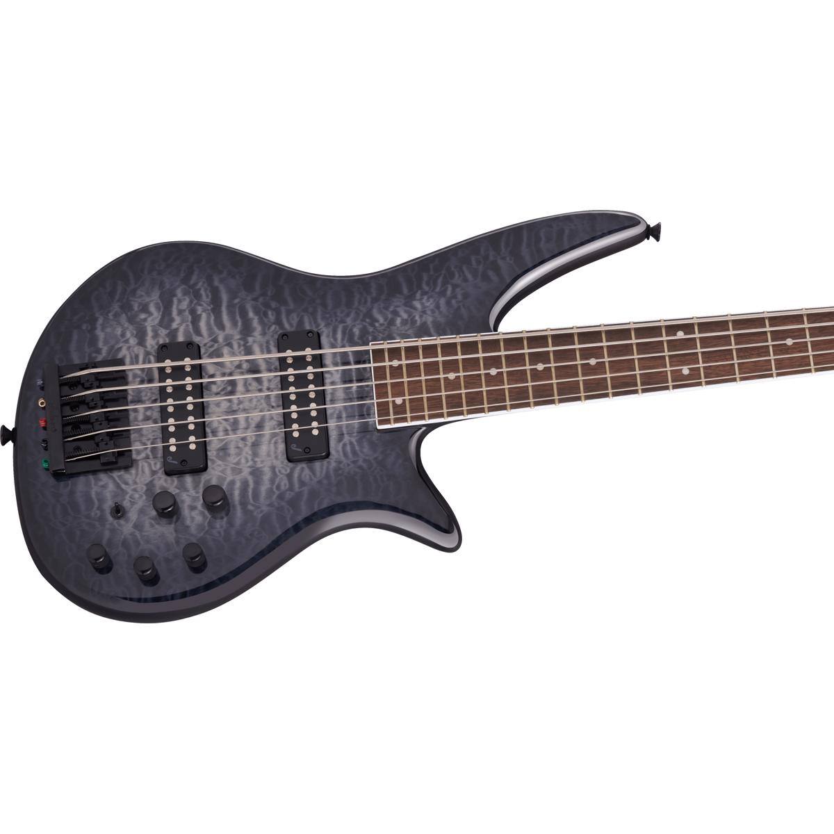 Alt View 5. Jackson - Jackson X Spectra Bass SBXQ V 5-String Electric Guitar, Black Burst.