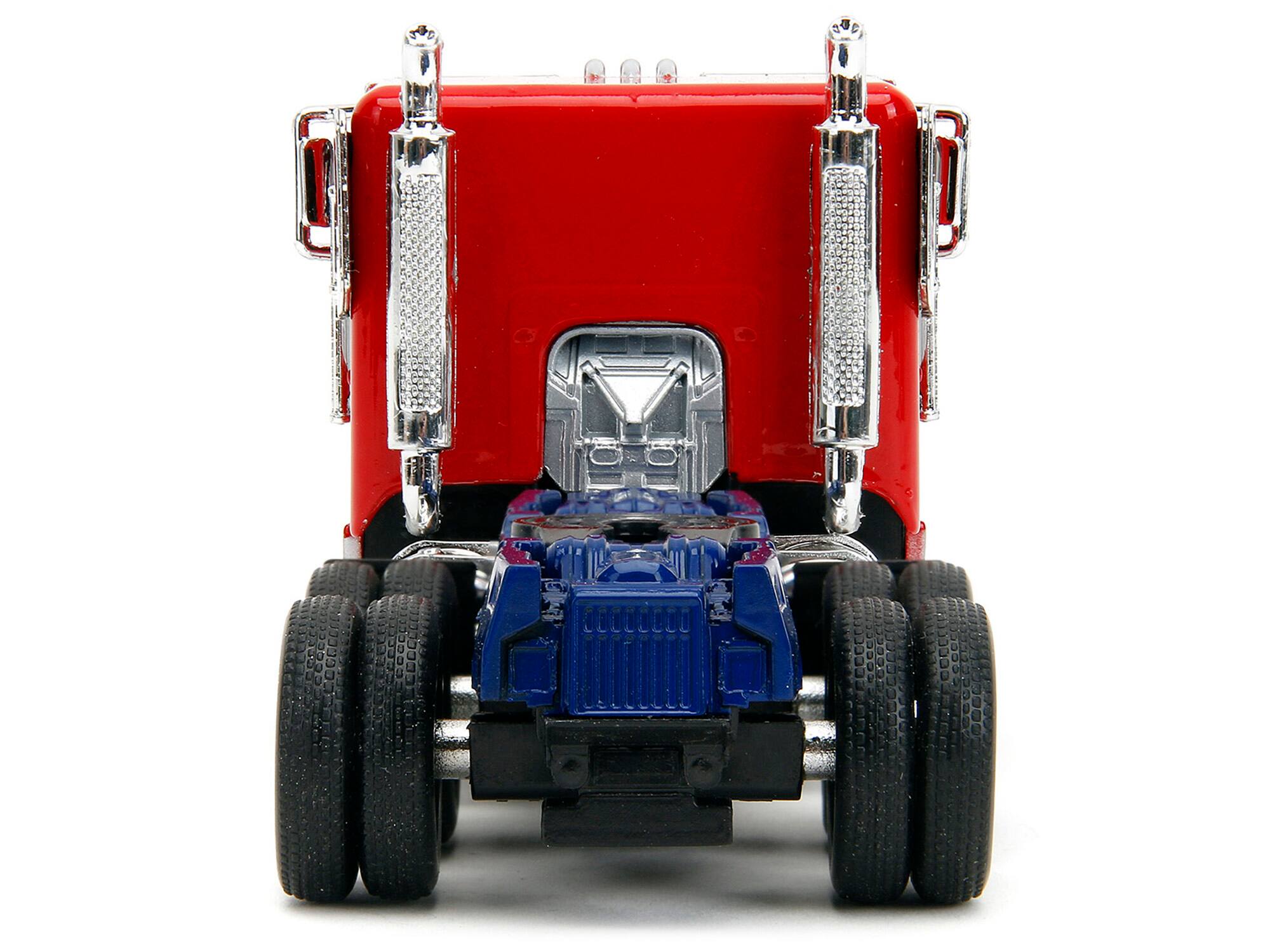 Alt View 1. Jada - Optimus Prime Tractor Truck Red & Blue w/ Silver Stripes Transformers Rise of the Beasts 2023 Movie Hollywood Rides 1/32 - Red And Blue With Silver.