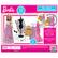 The text on the image reads: "Barbie Fashion Designer 150 Pieces Inside! Be a Real Fashion Designer Before & After Use trims, embellishments and glitter stickers to turn your outfits into fabulous fashions created by YOU! Outfits fit all Barbie body types! Use the dress form to display your favorite creation! No sewing required! ARA CONSUMER SAFETY INFORMATION ASTM D 4236 from Maltel be 82000 h All lnghts combarda Dell Ne bnotached Iemeve al a Soy le MADE IN CHIA Packaged in Chre ties befers boy t cheid are - 20300 barbie.com . 29116 70395 -".