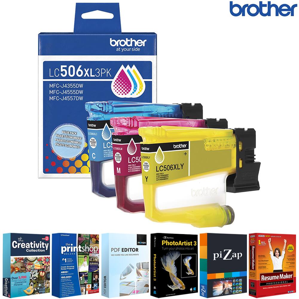 brother at your side LC 506XL3PK MFC-J4355DW MFC-J4555DW MFC-J4557DW brother VALUE PACK LOSOILC PAMUET ECOM MIQUE A brother PAQULTE ECONMICO PACOTE ECONMICO LC brother LCSOEILM brother Ps C LCSOEALY LC50 - -  NTEC O LC506XLY M nn - - - Y nno brother  the mevee Creativity the Collection printshop PDF EDITOR DESURS DEARD - - BOCUMIENTS W " MIMC - Tesion ~o 480O- Over S 5,900 193,000- Creativity t Pertonel Commercial a PC EDITOR PDF PhotoArtist 3 Turn your photos into ant PhotoArtist E piZap pi Zap Resume Maker  Resume Maker PROFESSIONAL