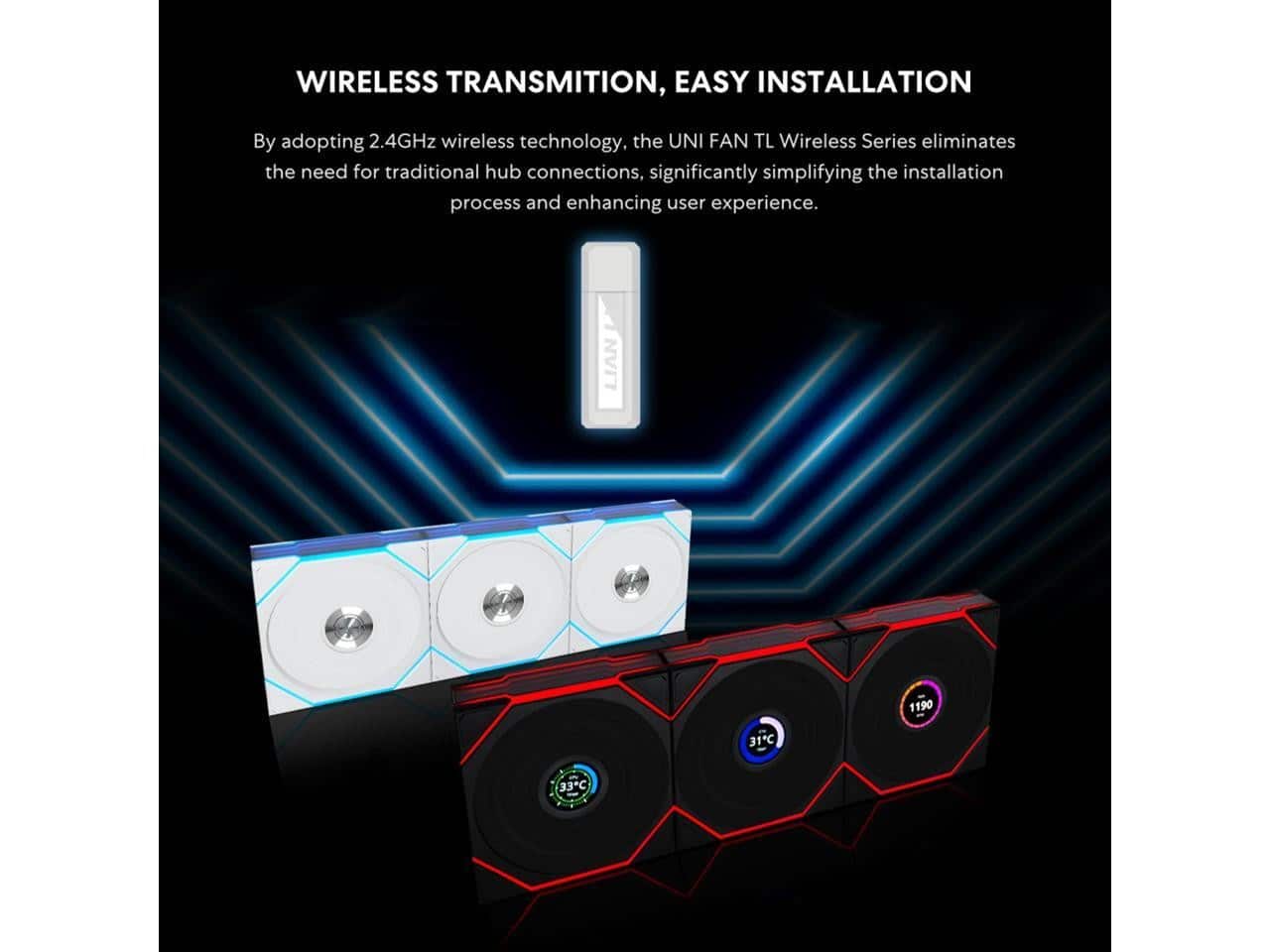 Lian Li UNI FAN TL Wireless 140mm ARGB Case Fan Reverse Blade