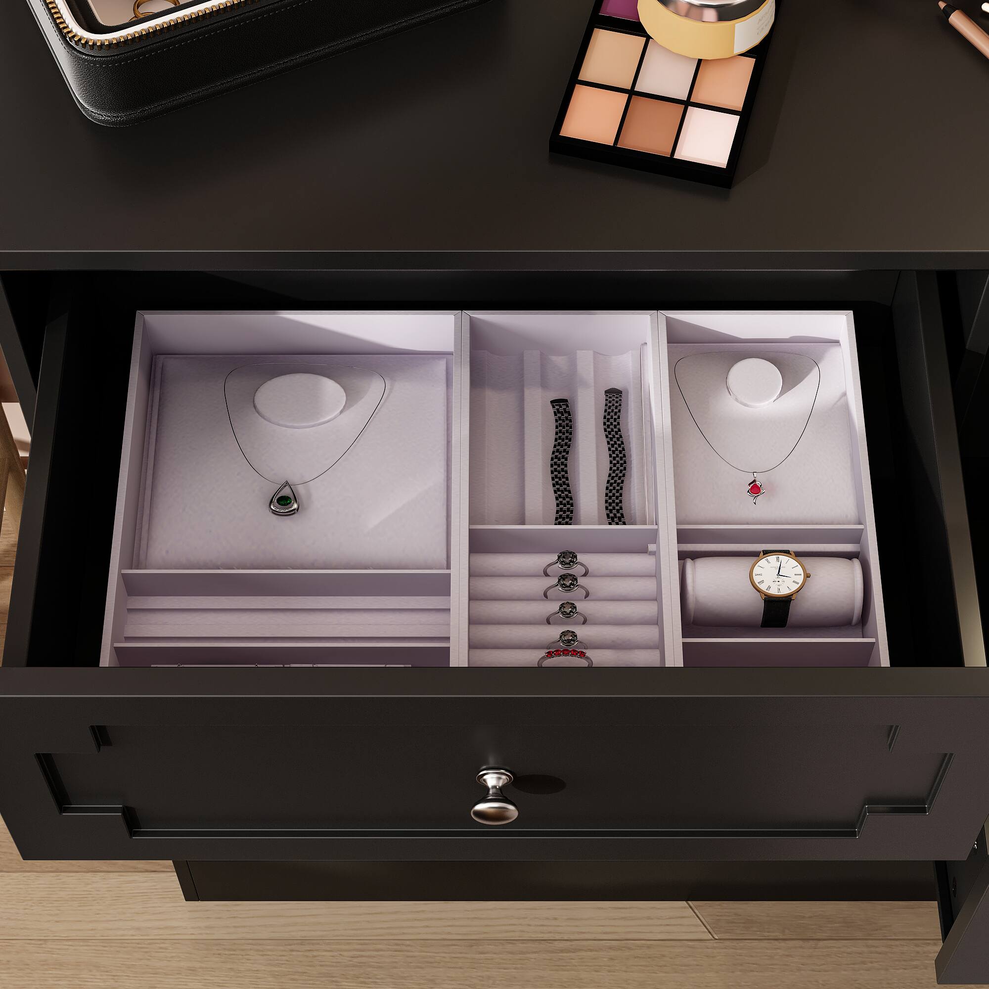 Alt View 6. Famapy - Famapy 12 - Drawer Dresser: Anti - Tip Design, Unique - Styled Storage for Multi - Scenes - Black.