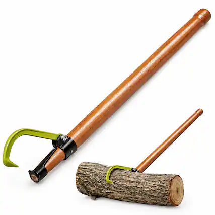Front. Timber Tuff - Timber Tuff TMW-30 4 Ft. Wood Handle Logging Forestry Log Rolling Cant Hook Tool.