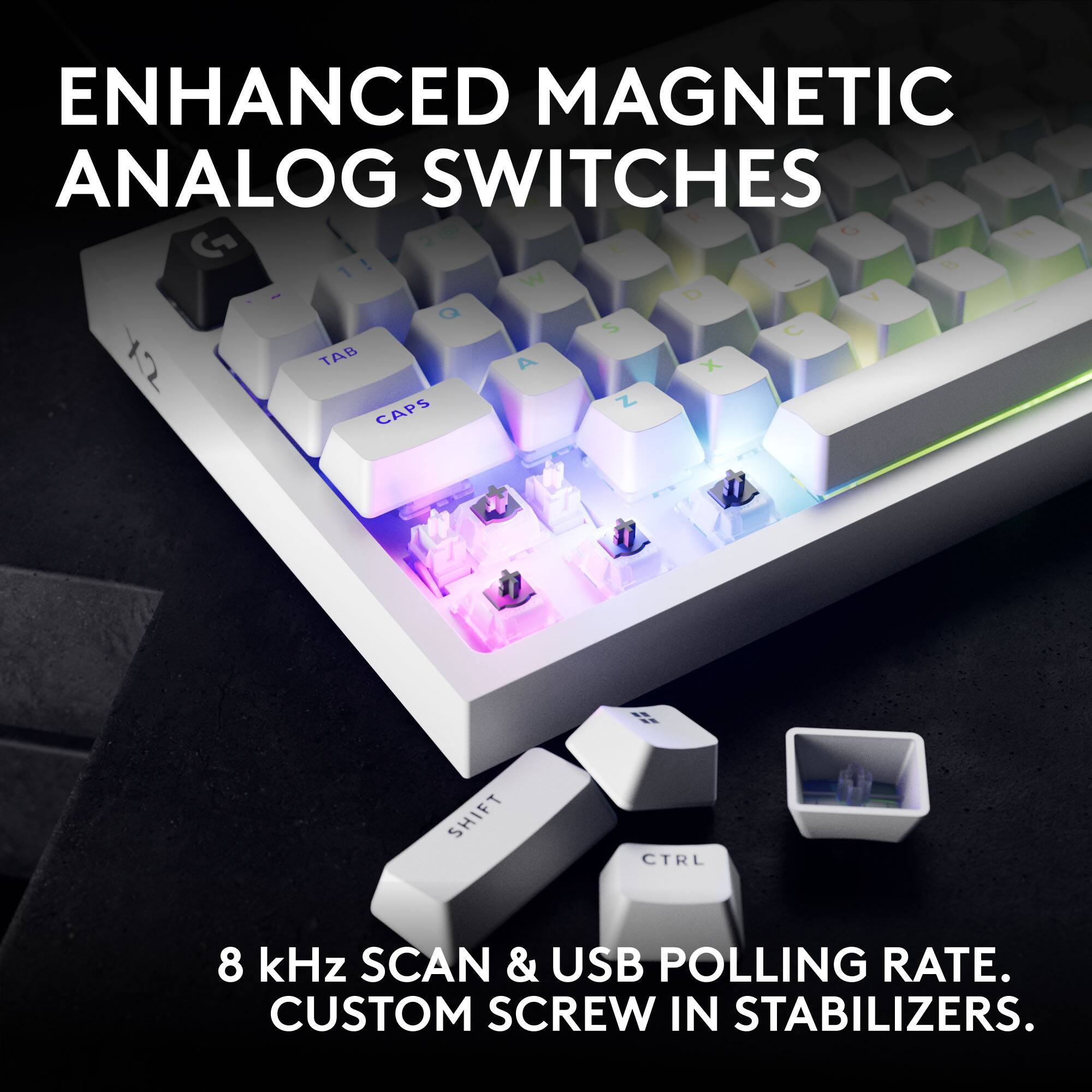 ENHANCED MAGNETIC ANALOG SWITCHES

8 kHz SCAN & USB POLLING RATE. CUSTOM SCREW IN STABILIZERS.