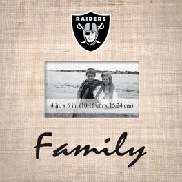 Fan Creations - Las Vegas Raiders 10'' x 10'' Burlap Pattern Frame - Multicolor