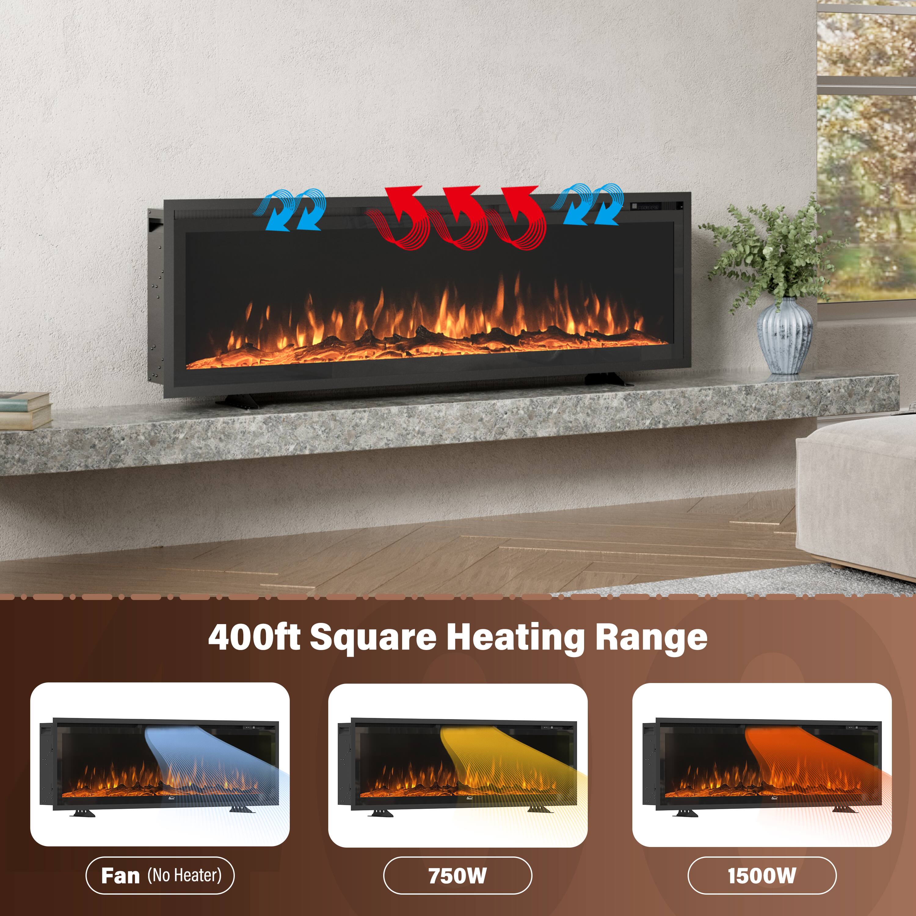 MC J PC 400ft Square Heating Range Fan (No Heater) 750W 1500W