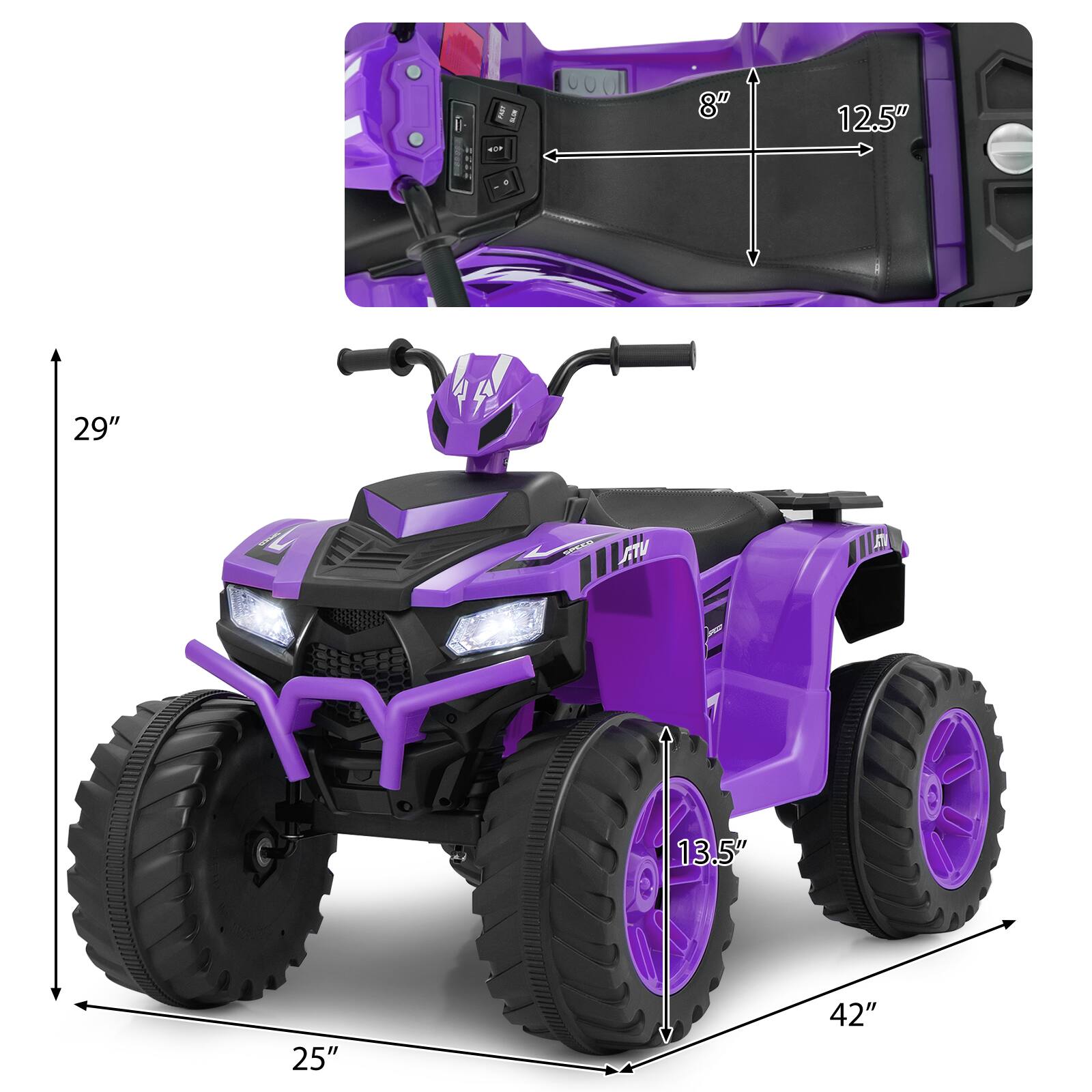 1 409 000  
8" 12.5" 29"  
4 ATV  
13.5" 25" 42"