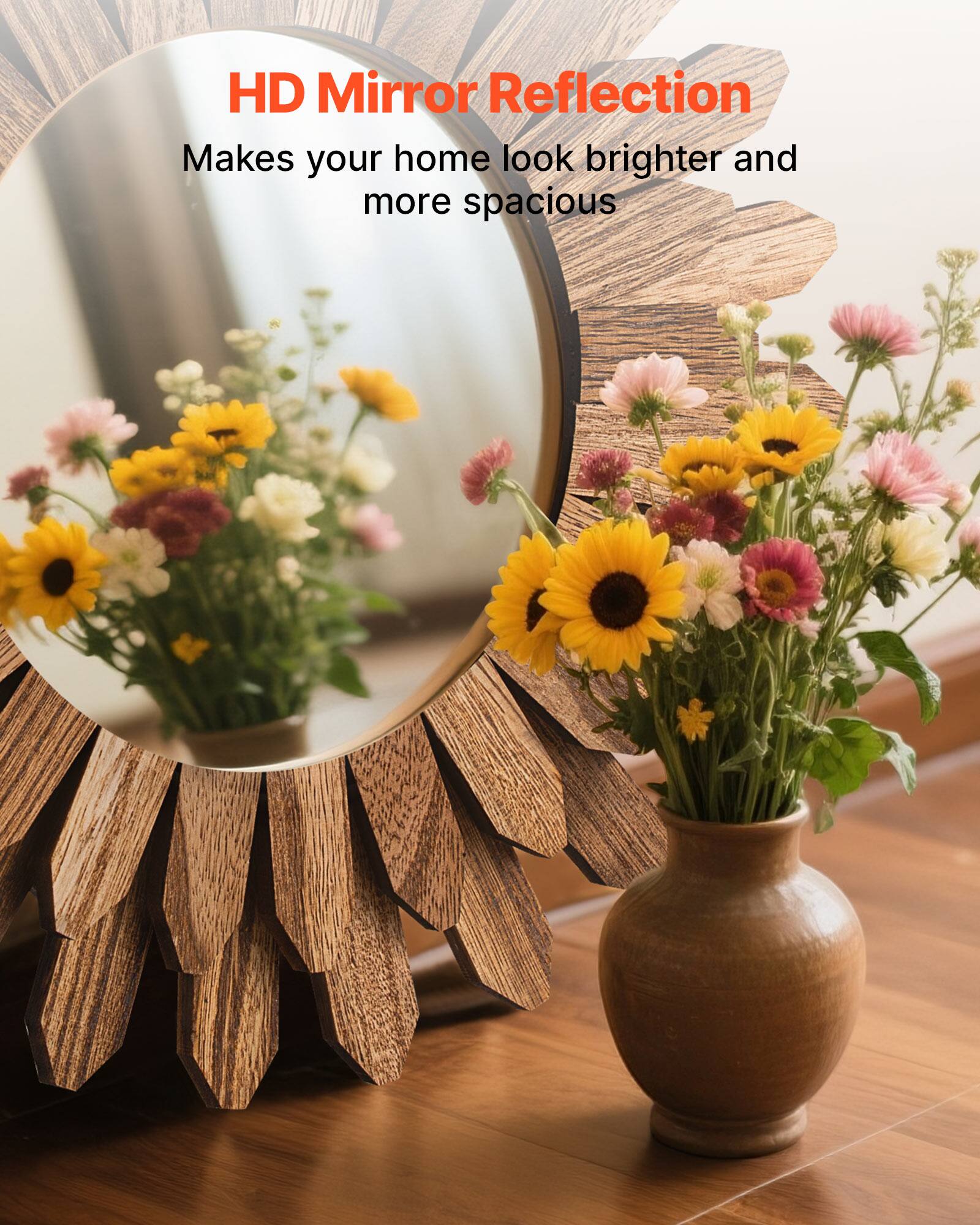 HD Mirror Reflection  
Makes your home look brighter and more spacious
