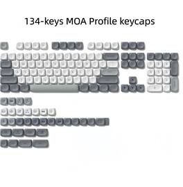 Womier - PBT Keycaps, Themes MOA Keycaps for Most US Layout Cherry MX Switch Mechanical Keyboard - Gray