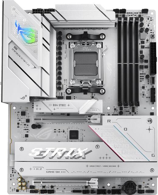 ASUS - ROG STRIX B850-A GAMING WIFI (Socket AM5) AMD B850 ATX DDR5 Wi-Fi 7 Motherboard - White