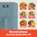 Air fry, Bake, Reheat, Roast, Dehydrate, Broil, Dinner in minutes 6 presets & auto shut-off