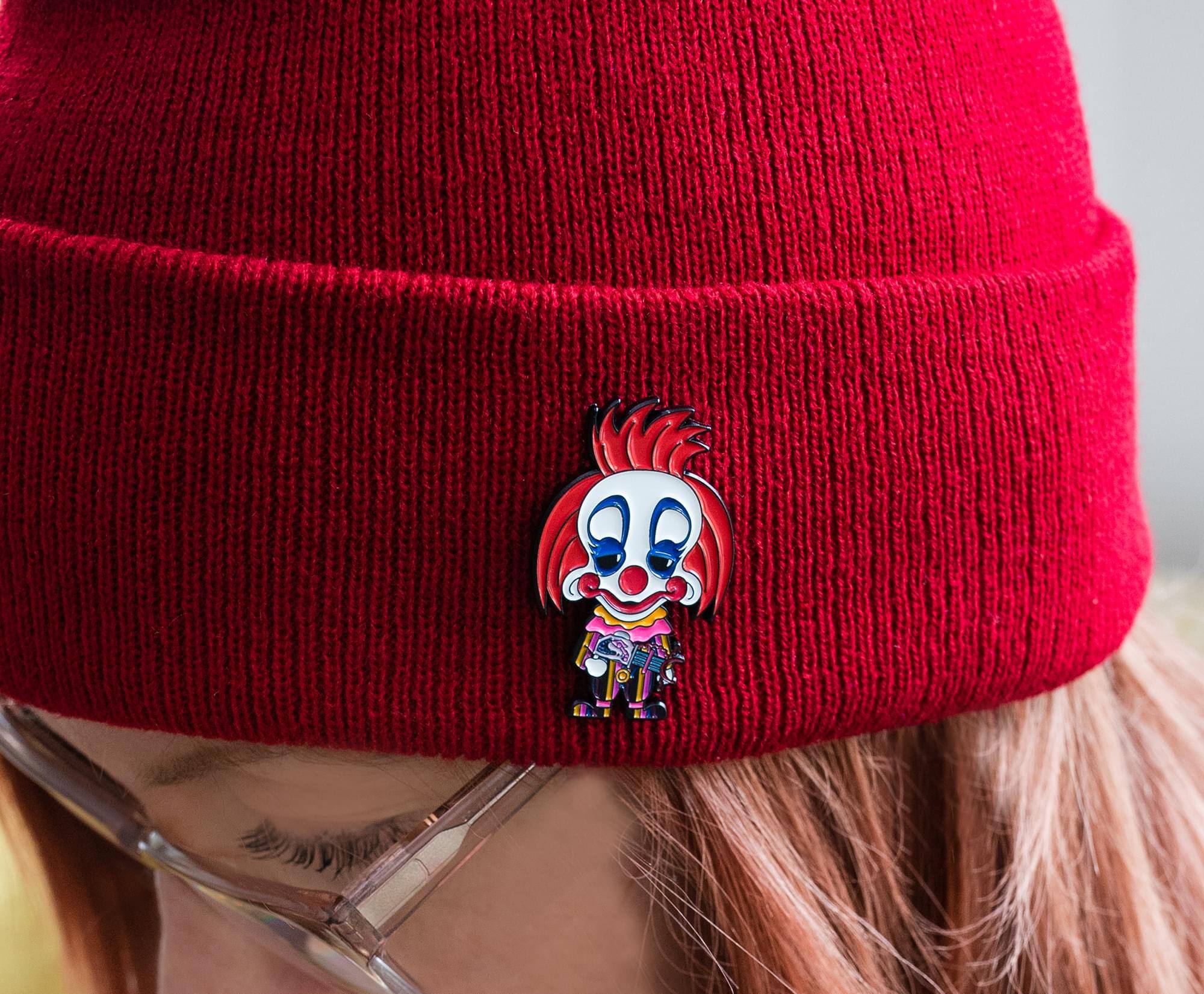 Alt View 4. Toynk - Killer Klowns from Outer Space Rudy Chibi Enamel Pin | Exclusive - Black.