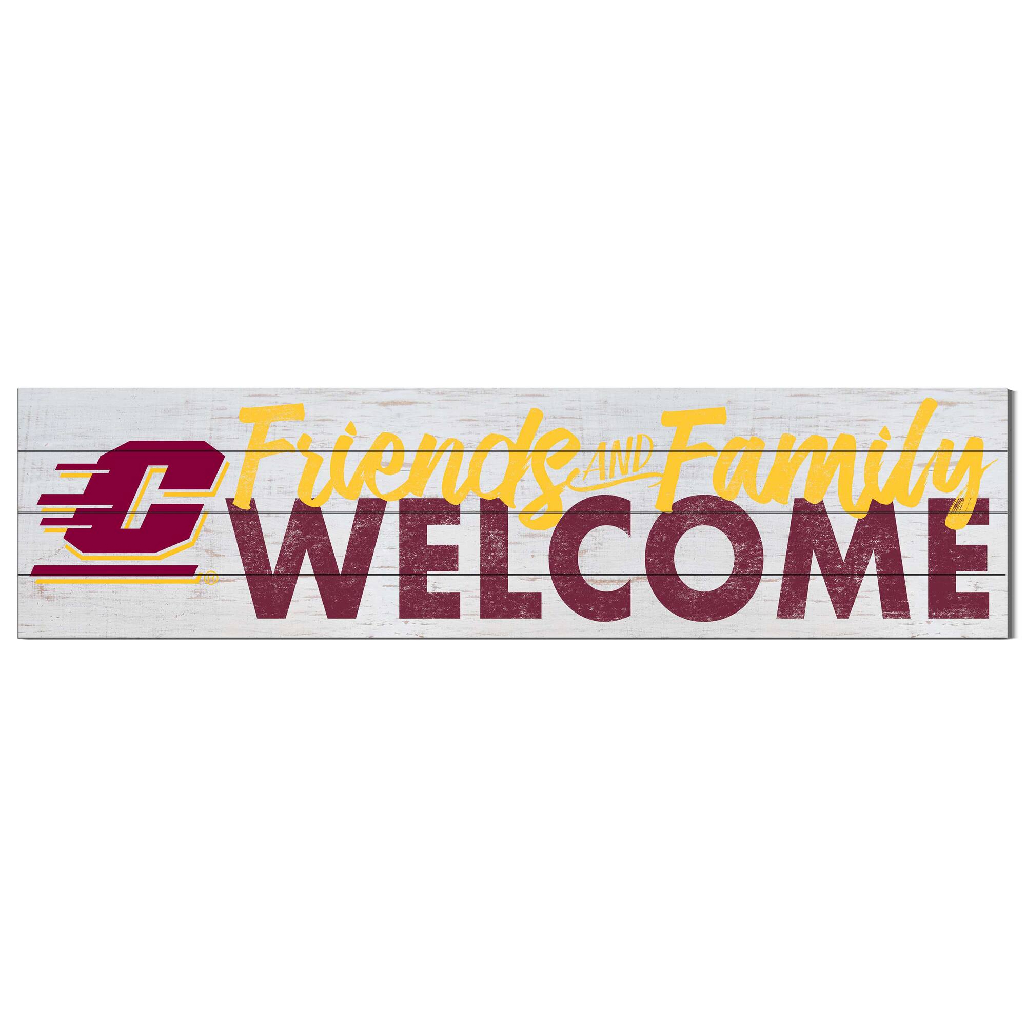 Central Michigan Chippewas 10'' x 40'' Friends & Family Welcome Sign