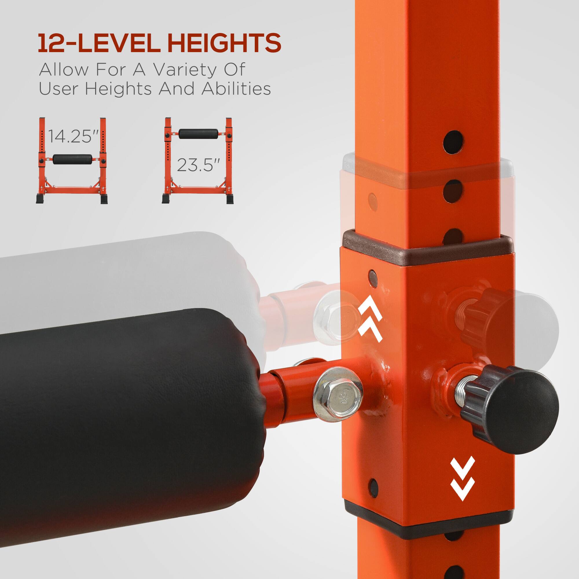 12-LEVEL HEIGHTS  
Allow For A Variety Of User Heights And Abilities  

14.25"  
23.5"