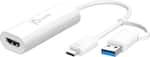 Front. j5create - USB™ to HDMI™ Multi-Monitor Adapter, with 3.14" cable - White.