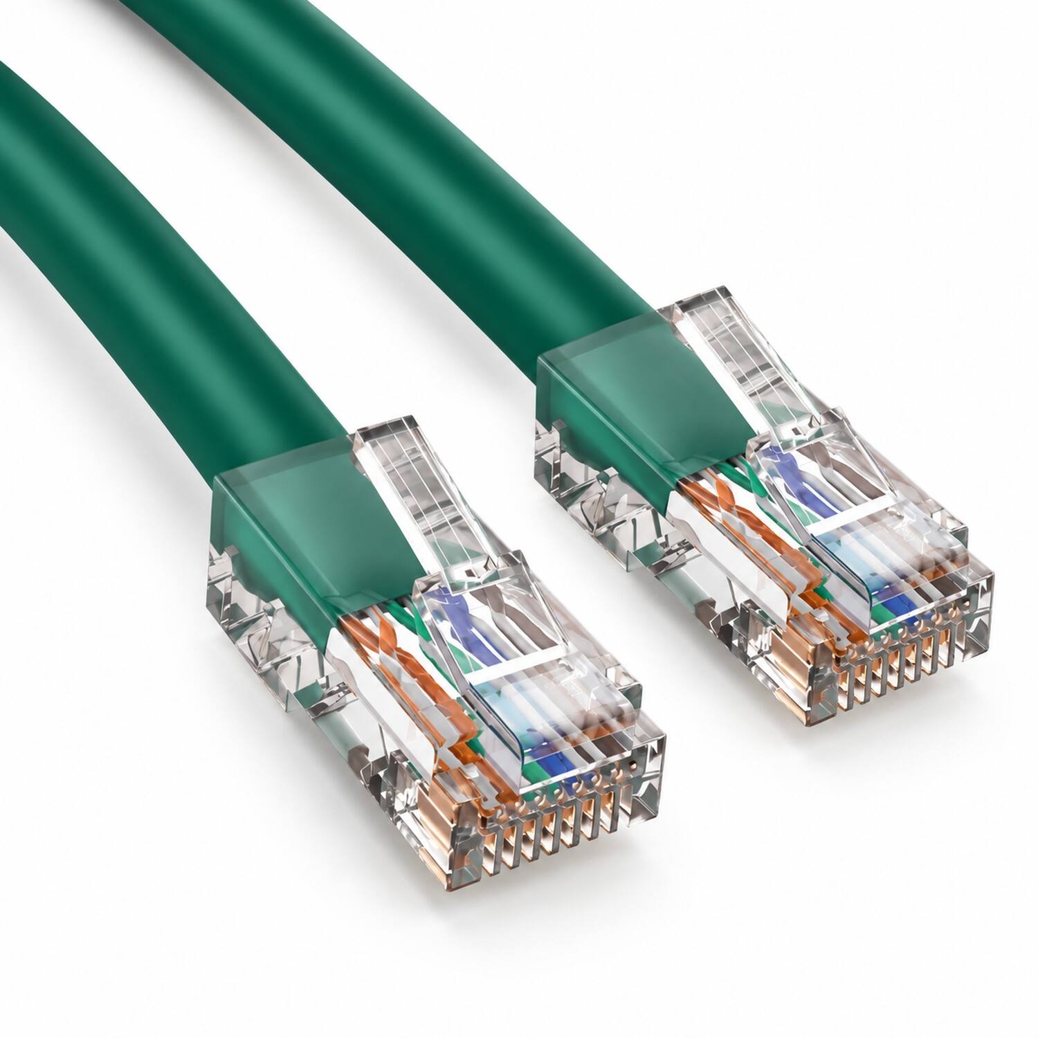 Front. Sanoxy - SANOXY Cables and Adapters; 50ft Cat5e 350 MHz UTP Assembled Ethernet Network Patch Cable, Green - Green.