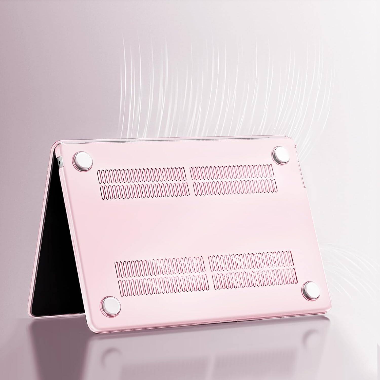 Alt View 4. mosiso - Laptop Case for MacBook Air 13 inch Case M5 A3449 M4 A3240 M3 A3113 M2 A2681 2022-2026 - Rose Pink.