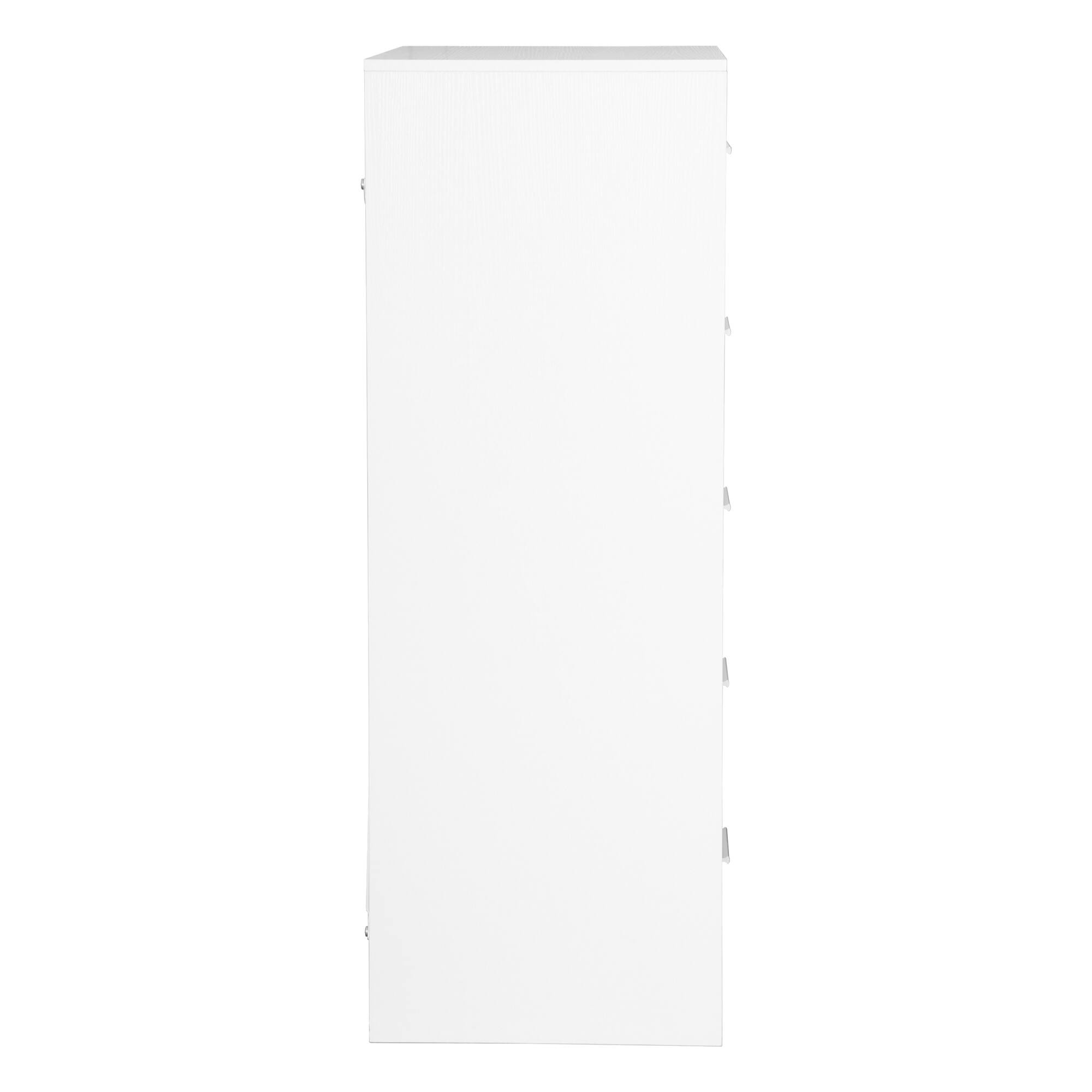 Alt View 4. GOODSILO - Modern 5-Drawer Fabric Dresser with Wooden Top for Bedroom, Living Room, or Office Storage - White.