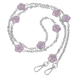Unique Bargains - 3pcs 1.2" Anti Theft Crossbody Phone Strap with Detachable Tether Tabs Flower Lanyard Leash for Women - Purple