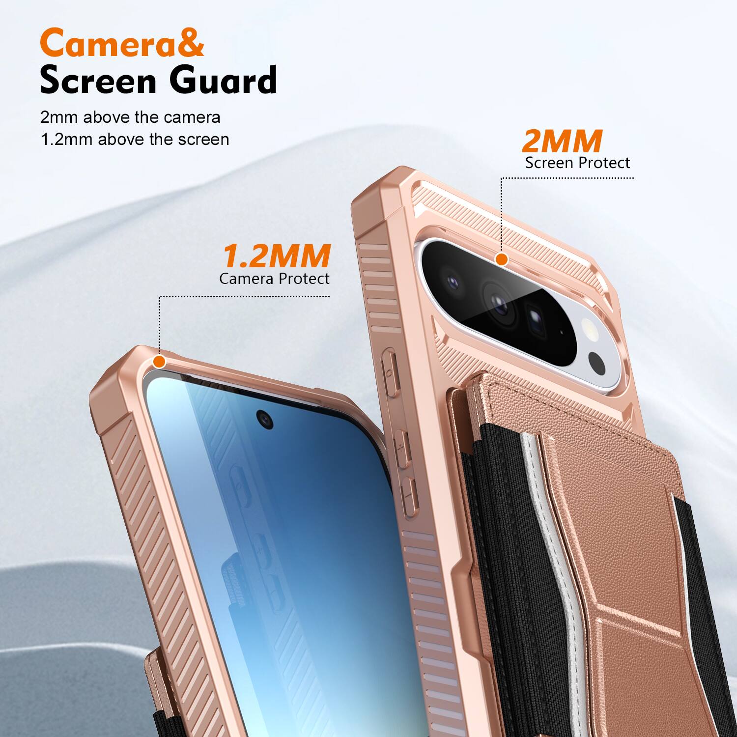 Camera & Screen Guard  
2mm above the camera  
1.2mm above the screen  

2MM Screen Protect  
1.2MM Camera Protect