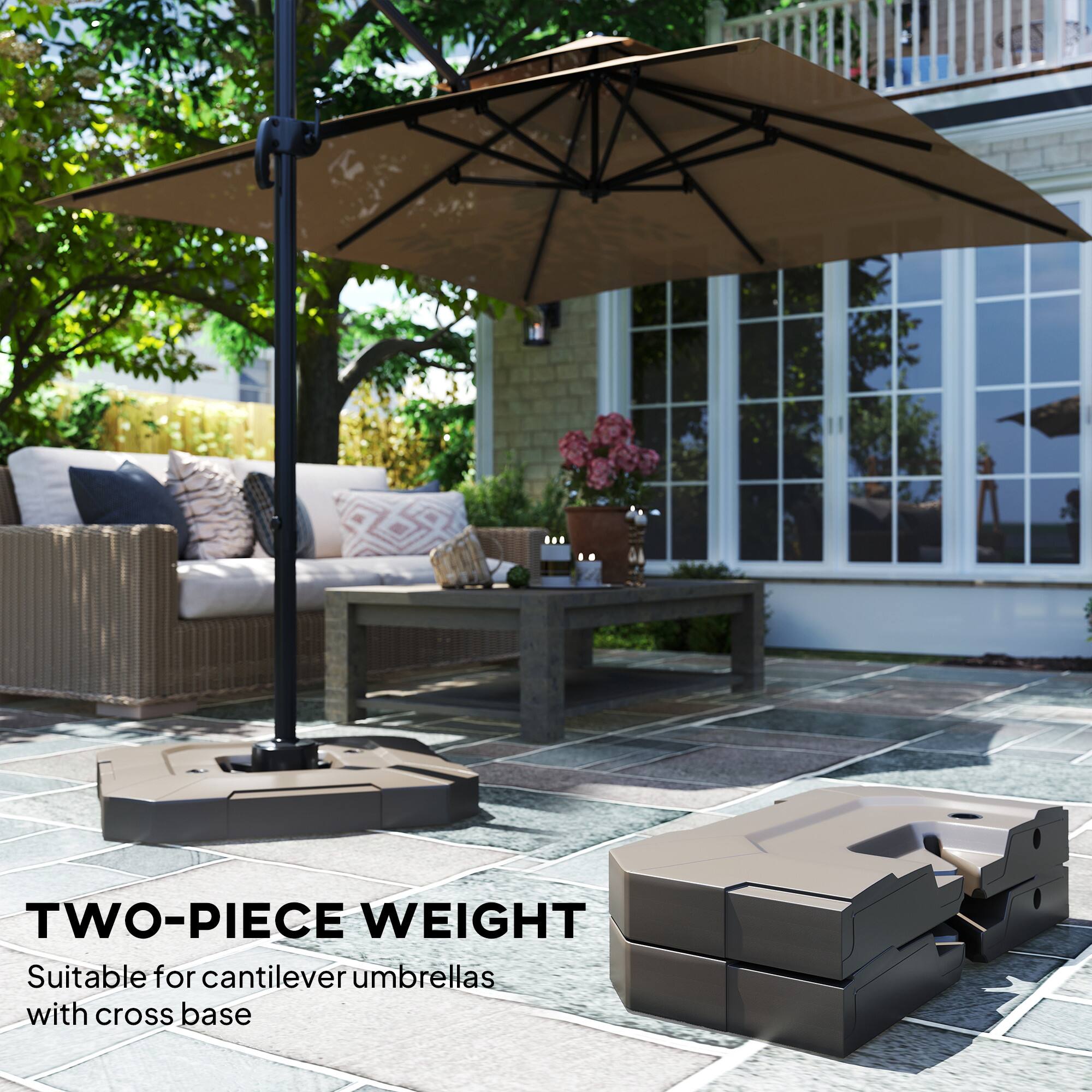 TWO-PIECE WEIGHT  
Suitable for cantilever umbrellas with cross base