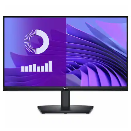 Front. Dell - E2425HS 23.8" VA FHD 75Hz Monitor (VGA, HDMI, DisplayPort) - Black.