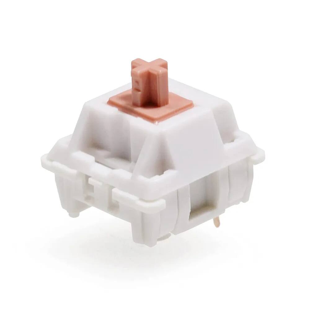 Front. Pro Link Techs - Linear Ivory Mechanical Keyboard Switches - White.