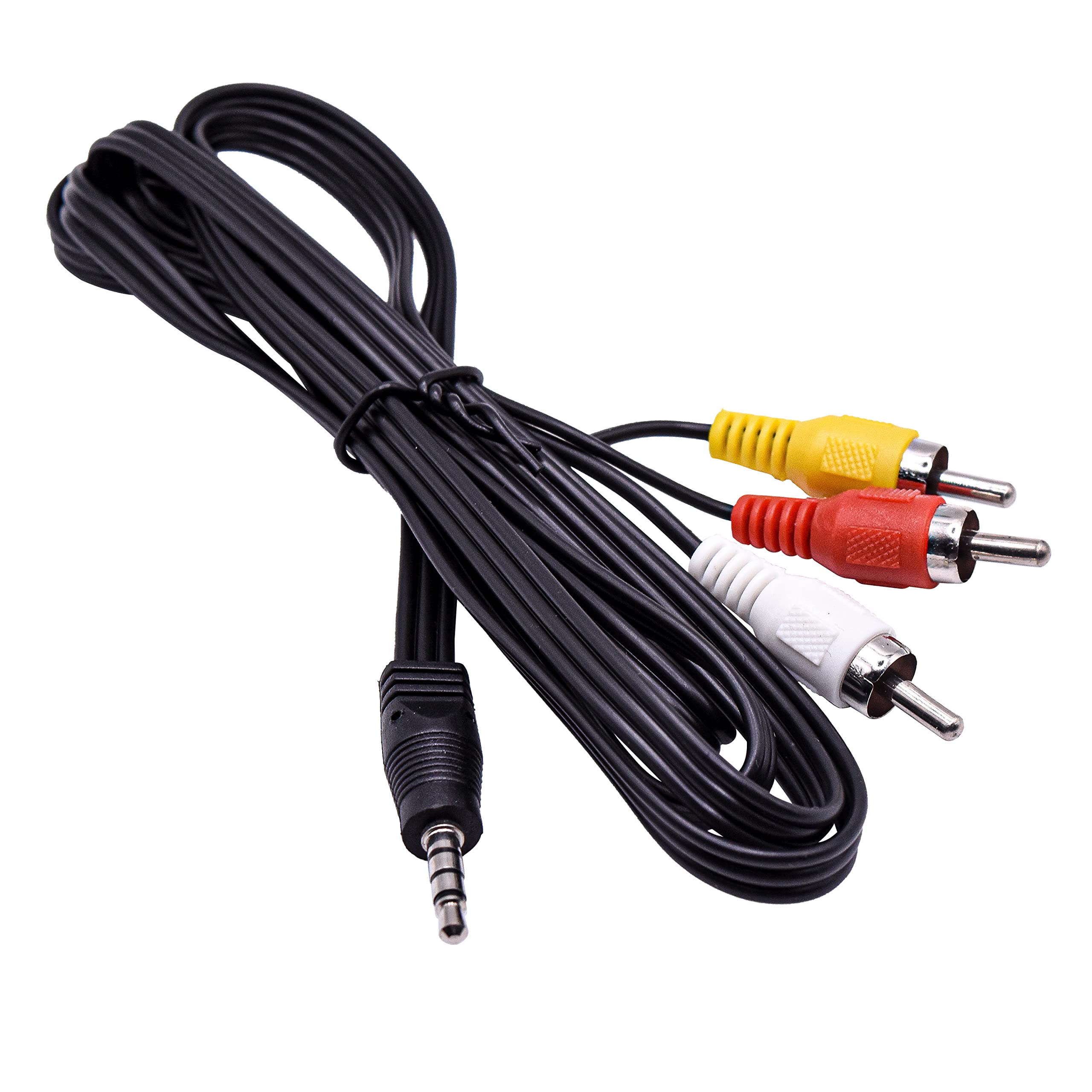 Back. HQRP - AV Audio Video Cable 3.5mm to 3 RCA for Canon JVC Panasonic PV-DV51 PV-DV52 PV-DV52D PV-DV52DS PV-DV52S Camcorder.