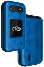 Front. Nakedcellphone - Hard Case for Nokia 2760 2780 Flip Phone - Blue.