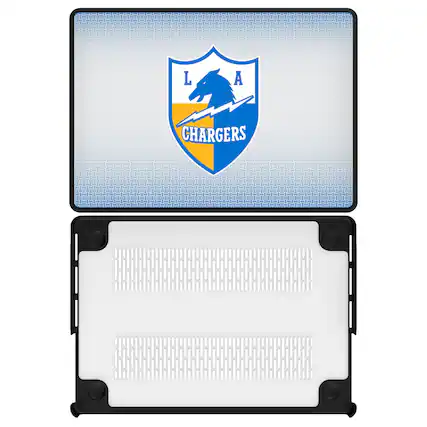 Front. Keyscaper - Los Angeles Chargers Linen MacBook Case - Pro 13 in - Multicolor.