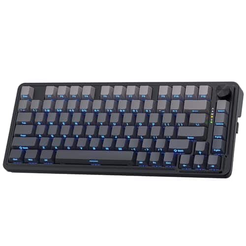 Stamp n Camp - K724 Pro Wireless Gasket Gaming W/hype 1.14'' Tft Screen & Knob 81-key 75% Mechanical 5-layer Noise Dampening Hot-swap - Concrete Jungle-81 Keys