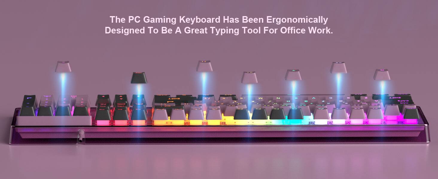 The PC Gaming Keyboard Has Been Ergonomically Designed To Be A Great Typing Tool For Office Work.
