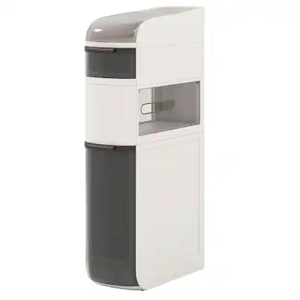 Front. Costway - Costway 4-Tier Narrow Bathroom Storage Cabinet with Drawers Tissue Box Wheels for Kitchen - White.