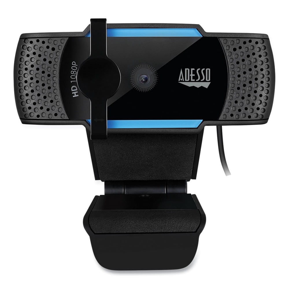 Adesso - CYBERTRACKH5 CyberTrack H5 2 Mpixels 1920 pixels x 1080 pixels USB AutoFocus Webcam with Microphone - Black