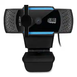 Adesso - CYBERTRACKH5 CyberTrack H5 2 Mpixels 1920 pixels x 1080 pixels USB AutoFocus Webcam with Microphone - Black
