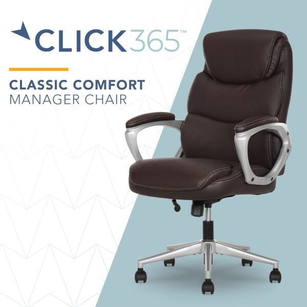 Click365 - Classic Comfort Manager Chair - Walnut Brown price history on PriceWatchPro