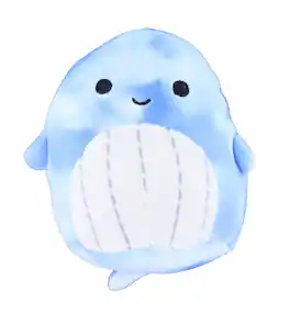 Kellytoy - Squishmallow 5 Inch Mini Sealife Plush | Samir the Whale - Blue